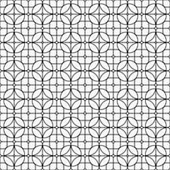Monochrome abstract seamless pattern with ornamental symmetry. Perfect for fabric, wallpapers, and printable products