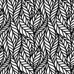 Stylish vector seamless pattern featuring modern monochrome ornament. Suitable for packaging, branding, and wrapping paper