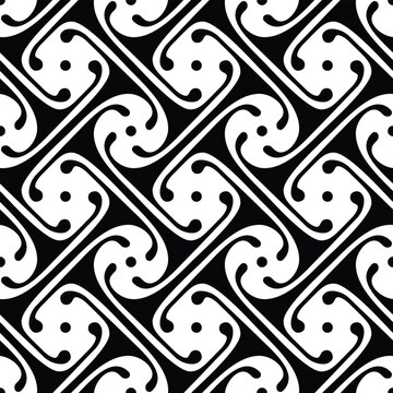 Decorative monochrome vector pattern with seamless repetition. Great for wallpaper, wrapping paper, and surface design