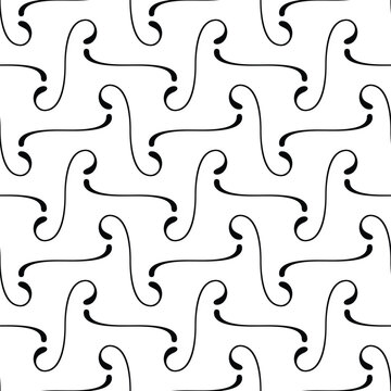 Abstract black and white vector minimalistic repeating ornament. Great for backgrounds, packaging, and interior design
