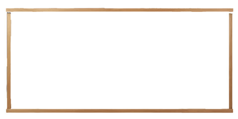 Empty vintage wooden picture frame isolated on white for photo or art decoration