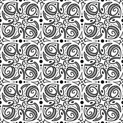 Modern monochrome pattern – seamless abstract, and ornamental vector design