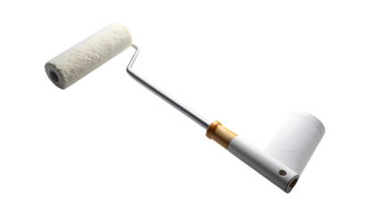  Painting roller set with standard and ergonomic designs isolated on transparent background