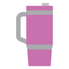 Tumbler Icon Vector – Reusable Drink Cup with Lid Illustration