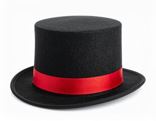 black top hat isolated
