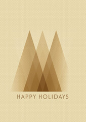 Retro styled minimal Christmas card design