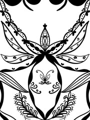 black and white tattoo