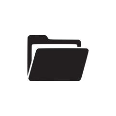 A simple black folder icon on a white background representing file management and organization tools