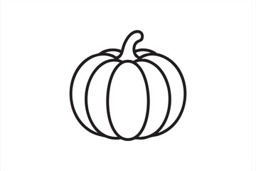 Autumn pumpkin vector illustration for Halloween, Thanksgiving, and decor concepts.