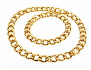 Obraz premium golden bracelet isolated on white background