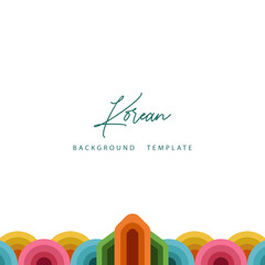 Korean background with colorful traditional pattern