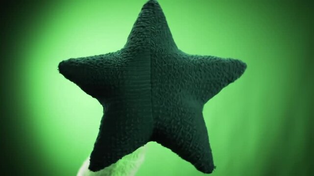 Star shaped puppet on green screen background