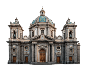 Exploring mexico city's historic architectural facades in urban design isolated on transparent background