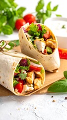 Delicious Chicken Wraps - A Healthy and Flavorful Meal Option.