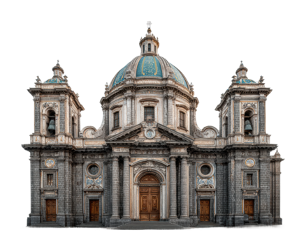 Exploring mexico city's historic architectural facades in urban design isolated on transparent background