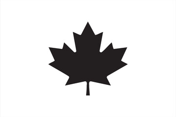 Minimalist maple leaf vector icon symbolizing nature, fall, and seasonal beauty.