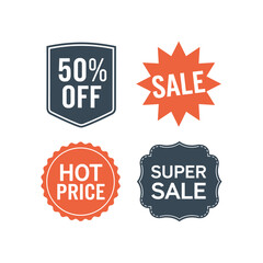 Discount and Sale Labels Badge Collection with Big Save and Price Tags
