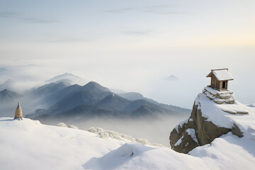 ski resort in winter
