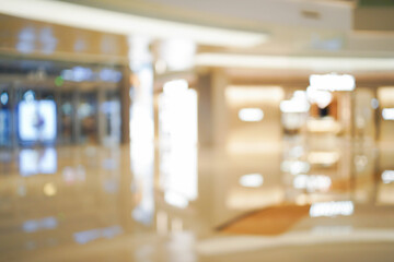 Abstract blur and defocus shopping mall in department store interior for background