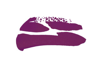 Isolated abstract paint brush strokes on transparent background. Colorful artistic texture for creative design, decoration and digital art.