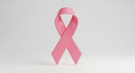 Pink Ribbon Symbol of Breast Cancer Awareness Support and Hope