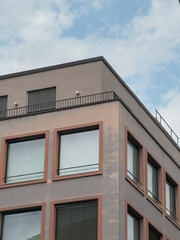 Modern Building Corner Angle Blue Sky Detail