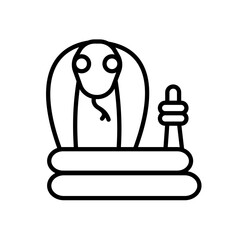 cobra, snake - simple vector icon