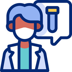 Science Lab flat icons set with editable stroke, featuring microscope, test tube, beaker, flask, dna, atom, chemistry, experiment, research, biology illustration