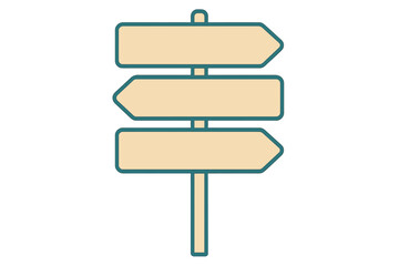 Three blank directional arrows on a wooden signpost indicating multiple paths or choices