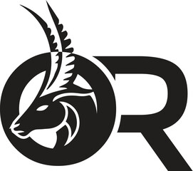 OR Oryx head logo Free Vector
