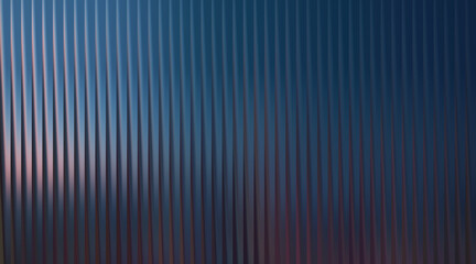 Obraz premium Illustration of abstract blue and pink ribbed background with vertical lines and metallic sheen