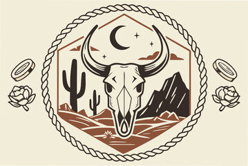 Retro emblem design with vintage style and classic typography elements