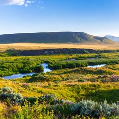 Scenic River Valley Landscape