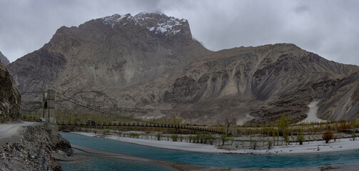 panoramic landscape of skardu, Gilgit Baltistan 