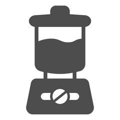 Electric mixer with toggle switch and buttons solid icon, kitchen concept. Vector graphics. Mixer sign on white background, glyph style icon for mobile or web design.