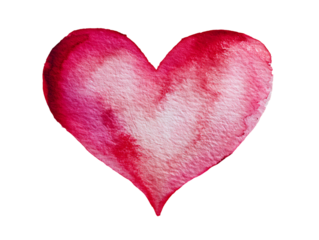 Watercolor Heart Creative Valentine Themed Illustration