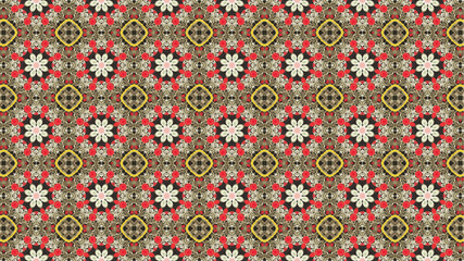 Colourful flowers, seamless patterns with floral for fabric