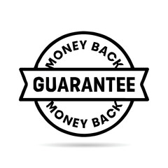 Money back guarantee badge vector illustration for product and service assurance seal of approval label