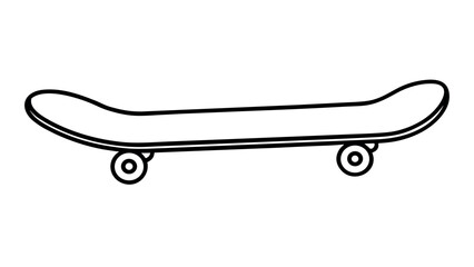 Minimalist line art skateboard design © TANZIM22