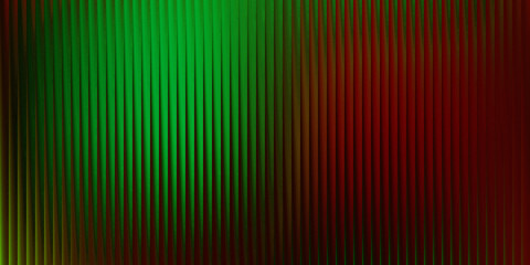 Green and Red Vertical Ribbed Frosted Glass Texture