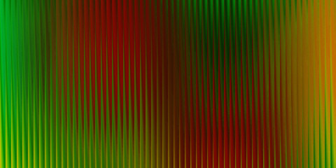 Red and Green Vertical Ribbed Frosted Glass Texture