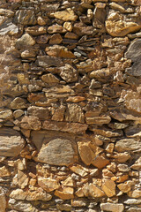 A close up of an ancient wall made of rocks