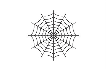 Simple cobweb vector illustration representing horror, decoration, and autumn.