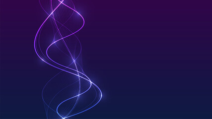 Abstract Vertical Neon Light Flow Background Template Copy Space Design.