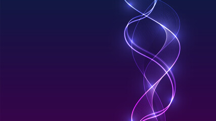 Abstract Vertical Neon Light Flow Background Template Copy Space Design.