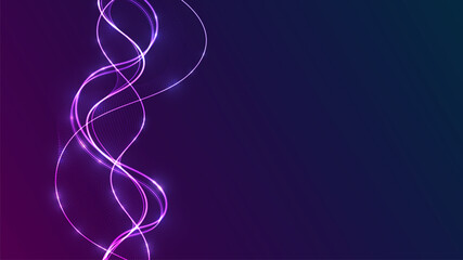 Abstract Vertical Neon Light Flow Background Template Copy Space Design.