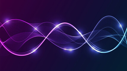 Abstract Vertical Neon Light Flow Background Template Copy Space Design.