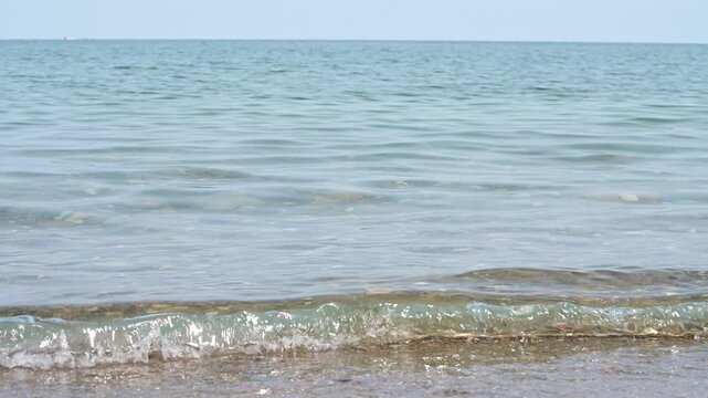 summer Lake Erie waves blue water vacation, cinematic ral time background video