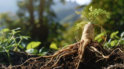 Ginseng: Traditional Herbal Supplement for Energy & Immunity – Korean, American Varieties. Used in Teas, Extracts, Capsules. Natural, Premium Options for Daily Wellness.