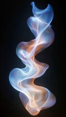 Obraz premium Waving Ribbons of Energy and Light Beams Creating a Dreamlike Atmosphere with Colorful Hues